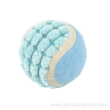 hot-sell eco-friendly plush tennis ball dog chew toy